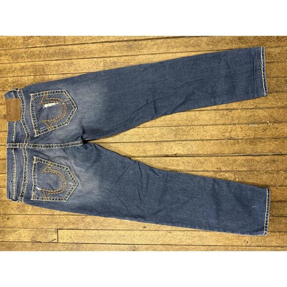 True Religion Geno relaxed slim blue jeans NO FLAP 34 - Picture 1 of 9